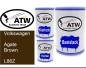 Preview: Volkswagen, Agate Brown, L86Z: 500ml Lackdose + 500ml Klarlack + 250ml Härter - Set, von ATW Autoteile West.